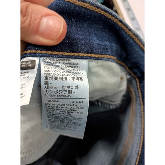 Levi's 311 Shaping Skinny Capri Jeans Womens Sz 32 Dark Blue Denim Mid Rise NWT - Picture 8 of 9